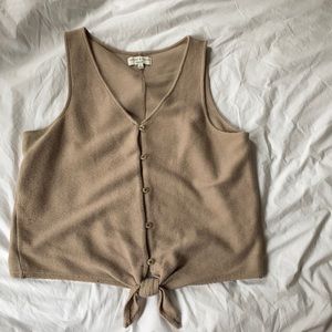 Madewell Tie Front Tank, size XL